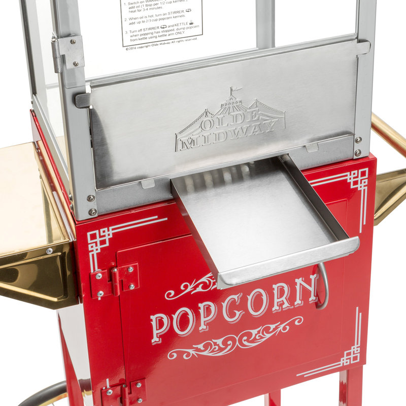 Olde Midway Vintage Popcorn Machine and Cart & Reviews Wayfair